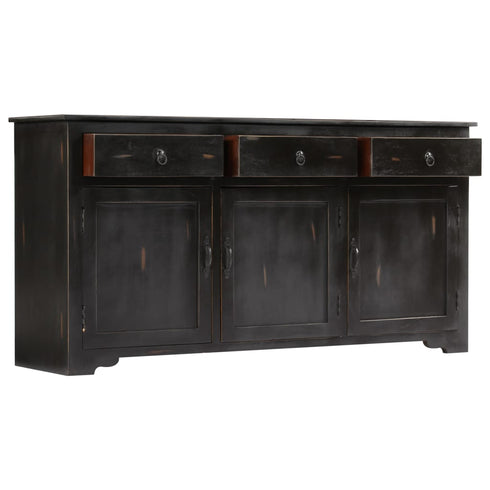 Rustika Rowe -  Sideboard Black 160x40x80 cm Solid Mango Wood